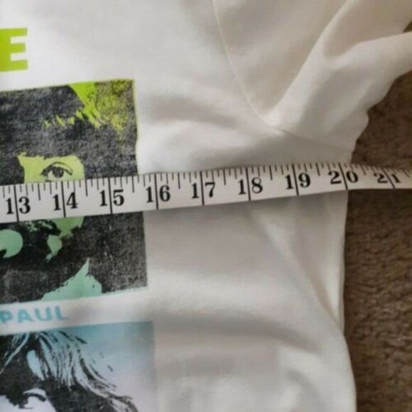 The Beatles Let It Be T-Shirt Womens Sz Large Off White Band Shirt The Beatles - Picture 6 of 8